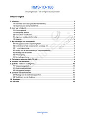 Checkline RMS-TD-180 Handleiding