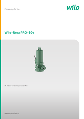 Wilo Rexa PRO-S04 Inbouw- En Bedieningsvoorschriften