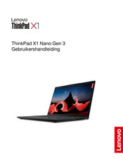 Lenovo ThinkPad X1 Nano Gen 3 Gebruikershandleiding