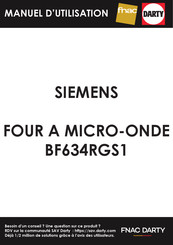 Siemens BF834 G 1 Series Gebruikershandleiding En Installatie-Instructies