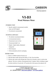 CAISSON VI-D3 Handleiding