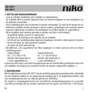 Niko 390-40011 Handleiding