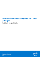 Dell Inspiron 16 5620 Installatiehandleiding