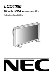 NEC LCD4000 Gebruikershandleiding