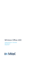 Mitel Mivoice office 400 Handleiding