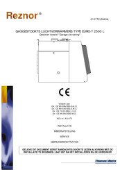 Reznor EURO-T 2595 L Installatie- En Inbedrijfstellingshandleiding