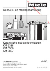 Miele KM 6366 Gebruiks- En Montage-Aanwijzing