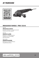 Parkside PWS 125 I8 Bedienings- En Veiligheidsinstructies