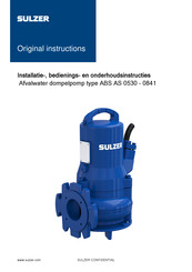 Sulzer ABS AS 0530 Installatie-, Bedienings- En Onderhoudsinstructies