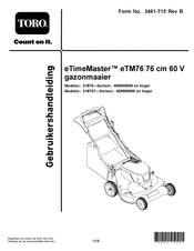 Toro eTimeMaster eTM76 Gebruikershandleiding