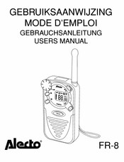 Alecto FR-8 Gebruiksaanwijzing