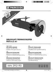 Parkside PDTS 6.3 A1 Bedienings- En Veiligheidsinstructies