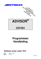 Aritech ADVISOR CD 7201 Programmeerhandleiding