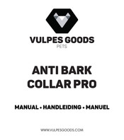 Vulpes Goods ANTI BARK COLLAR PRO Handleiding