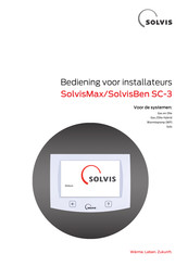 Solvis SolvisBen SC-3 Bedieningshandleiding Voor De Installateur