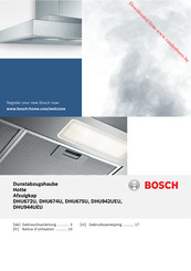 Bosch DHU674U Gebruiksaanwijzing