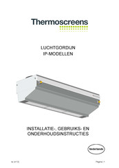 Thermoscreens IP Installatie-, Gebruiks- En Onderhoudshandleiding