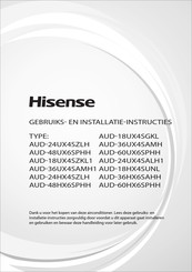 Hisense AUD-24HX4SZLH Gebruikers- En Installatie-Instructie