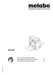 Metabo DH 330 Gebruiksaanwijzing