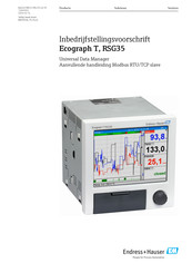 Endress+Hauser Ecograph T Bedieningsvoorschrift