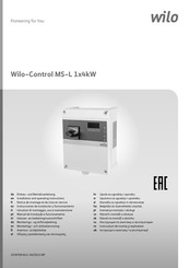 Wilo Wilo-Control MS-L 1x4kW Inbouw- En Bedieningsvoorschriften