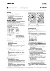 Siemens RVP330 Installatievoorschriften