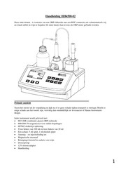 Hanna Instruments HI84500-02 Handleiding