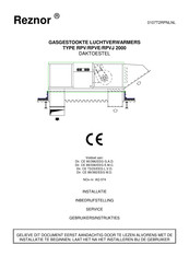 Reznor RPVJ 2531 Installatie- En Inbedrijfstellingshandleiding