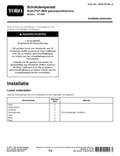 Toro Multi-Pro 5800 Installatie-Instructies