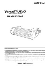 Roland VersaSTUDIO SIGN MAKER BN-20 Handleiding