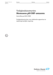 Endress+Hauser CPS76E Bedienings- En Veiligheidsinstructies