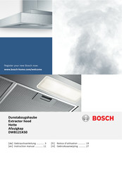 Bosch DWB121K50 Gebruiksaanwijzing