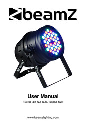 Beamz LED PAR 64-36x1W RGB DMX Gebruikershandleiding