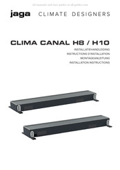 Jaga CLIMA CANAL H10 Installatiehandleiding