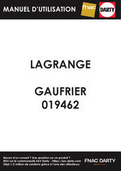 Lagrange Premium Gaufres Handleiding