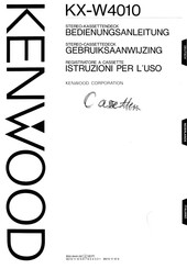 Kenwood KX-W4010 Gebruiksaanwijzing