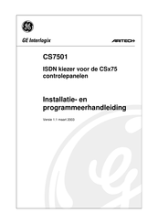 GE ARITECH CS7501 Installatiehandleiding