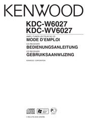 Kenwood KDC-W6027 Gebruiksaanwijzing