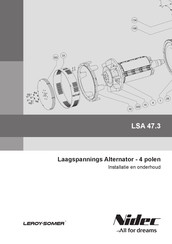 Leroy Somer Nidec LSA 47.3 Installatie En Onderhoud