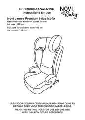 Novi James Premium I-size Isofix Gebruiksaanwijzing