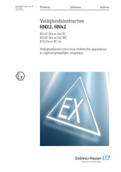 Endress+Hauser RN22 Bedienings- En Veiligheidsinstructies