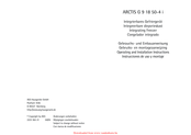 AEG ARCTIS G 9 18 50-4 i Gebruiks- En Montage-Aanwijzing