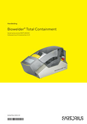 Sartorius Biowelder Total Containment Handleiding