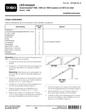 Toro Greensmaster 1000 Installatie-Instructies