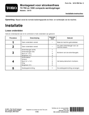 Toro TX 700 Installatie-Instructies