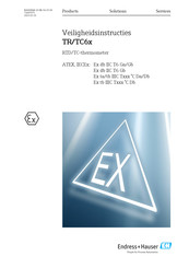 Endress+Hauser TR/TC6x Bedienings- En Veiligheidsinstructies