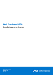 Dell Precision 5550 Installatie En Bediening