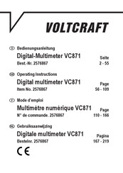 VOLTCRAFT 2576867 Gebruiksaanwijzing