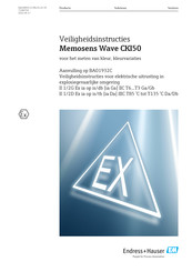 Endress+Hauser Memosens Wave CKI50 Bedienings- En Veiligheidsinstructies