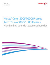 Xerox Color 800i Presses Handleiding